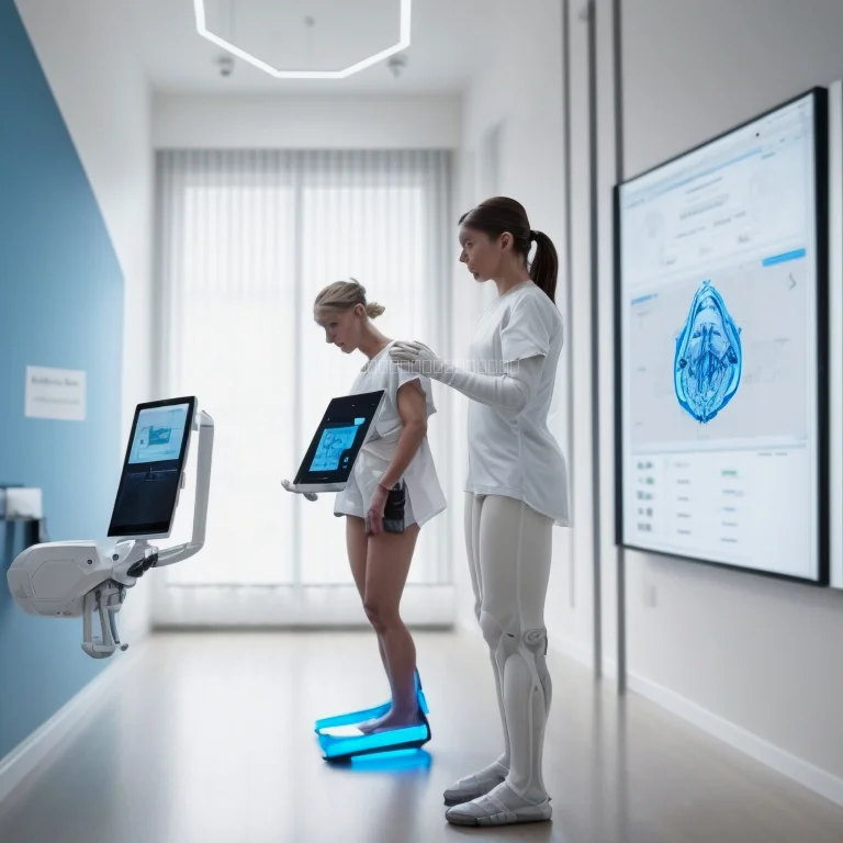 AI搭載リハビリ機器を使用する様子